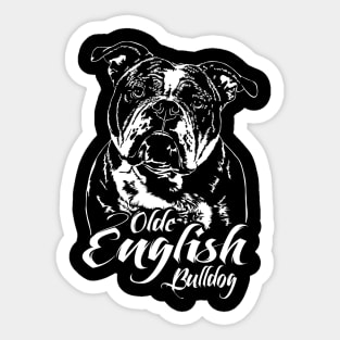 Olde English Bulldog dog lover dog portrait Sticker